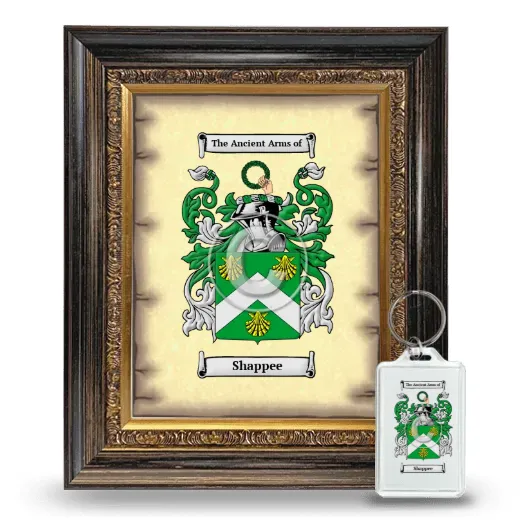 Shappee Framed Coat of Arms and Keychain - Heirloom