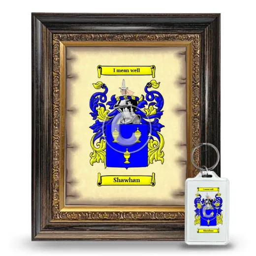 Shawhan Framed Coat of Arms and Keychain - Heirloom