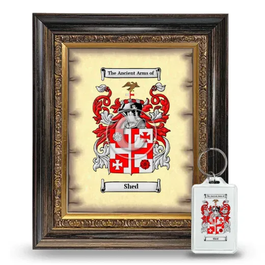 Shed Framed Coat of Arms and Keychain - Heirloom