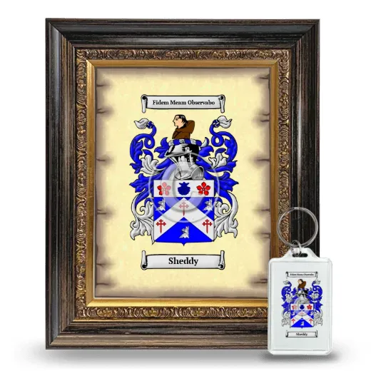 Sheddy Framed Coat of Arms and Keychain - Heirloom