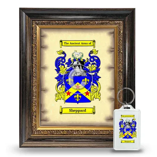 Sheppard Framed Coat of Arms and Keychain - Heirloom