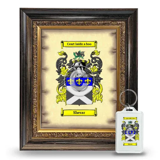 Sherar Framed Coat of Arms and Keychain - Heirloom