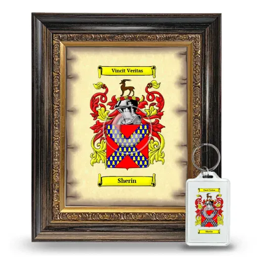 Sherin Framed Coat of Arms and Keychain - Heirloom