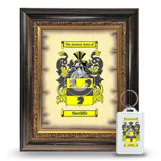 Shetliffe Framed Coat of Arms and Keychain - Heirloom