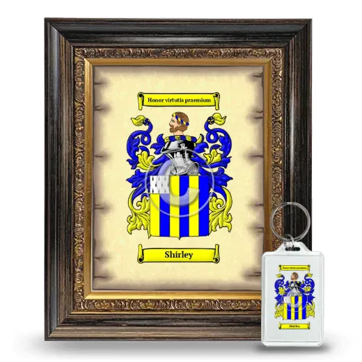 Shirley Framed Coat of Arms and Keychain - Heirloom