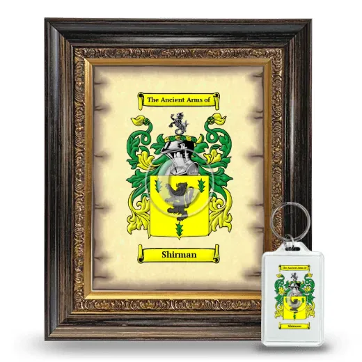Shirman Framed Coat of Arms and Keychain - Heirloom