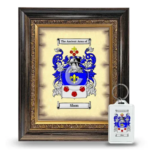 Shon Framed Coat of Arms and Keychain - Heirloom