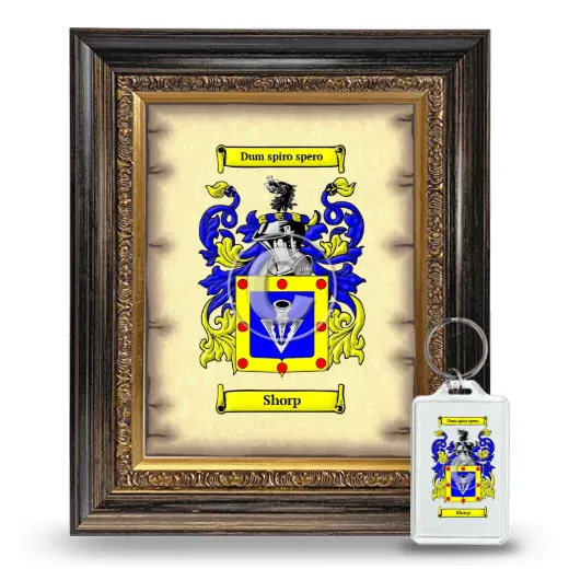 Shorp Framed Coat of Arms and Keychain - Heirloom