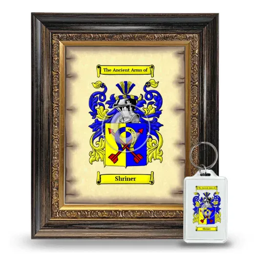Shriner Framed Coat of Arms and Keychain - Heirloom