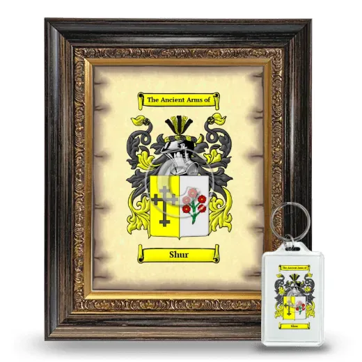 Shur Framed Coat of Arms and Keychain - Heirloom