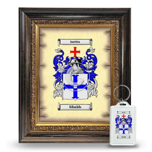 Sibalds Framed Coat of Arms and Keychain - Heirloom