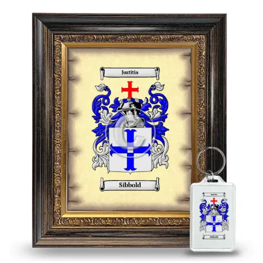 Sibbold Framed Coat of Arms and Keychain - Heirloom