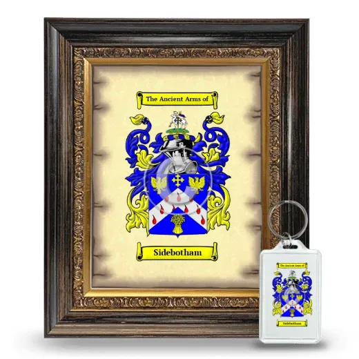 Sidebotham Framed Coat of Arms and Keychain - Heirloom
