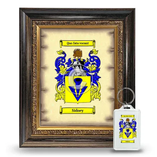 Sidney Framed Coat of Arms and Keychain - Heirloom