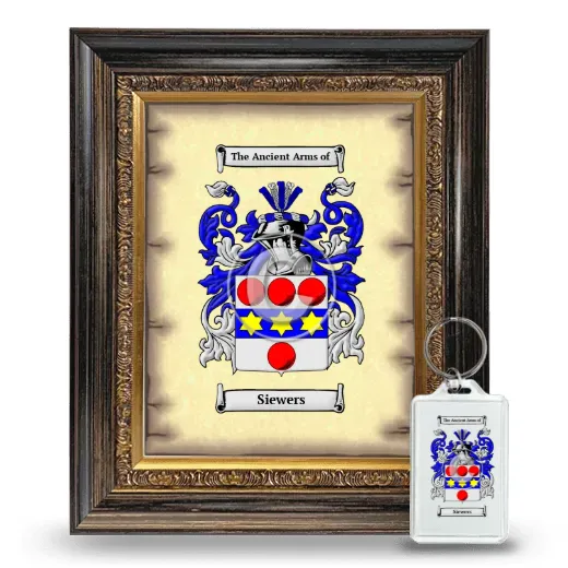 Siewers Framed Coat of Arms and Keychain - Heirloom