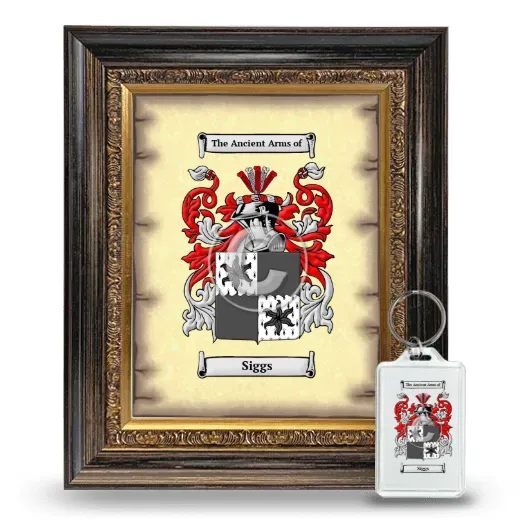 Siggs Framed Coat of Arms and Keychain - Heirloom