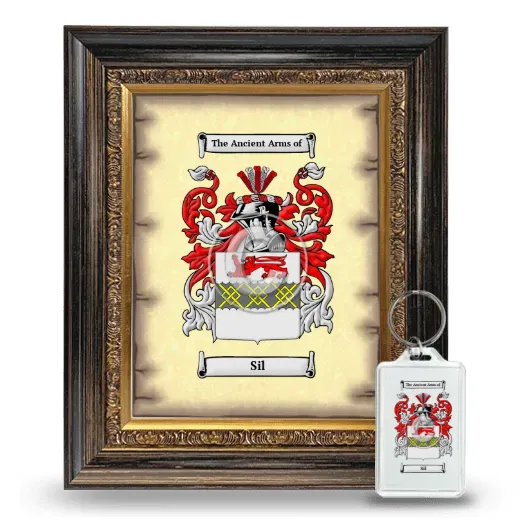 Sil Framed Coat of Arms and Keychain - Heirloom