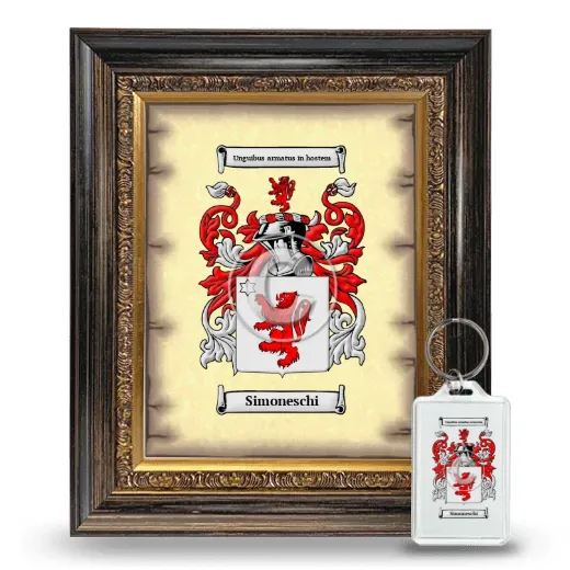 Simoneschi Framed Coat of Arms and Keychain - Heirloom