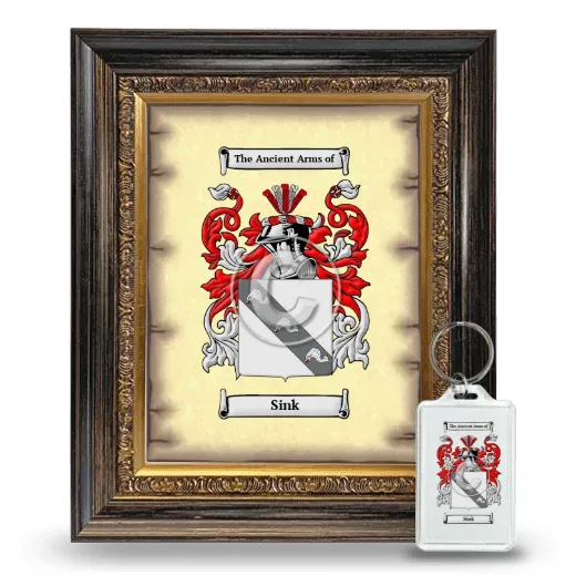 Sink Framed Coat of Arms and Keychain - Heirloom