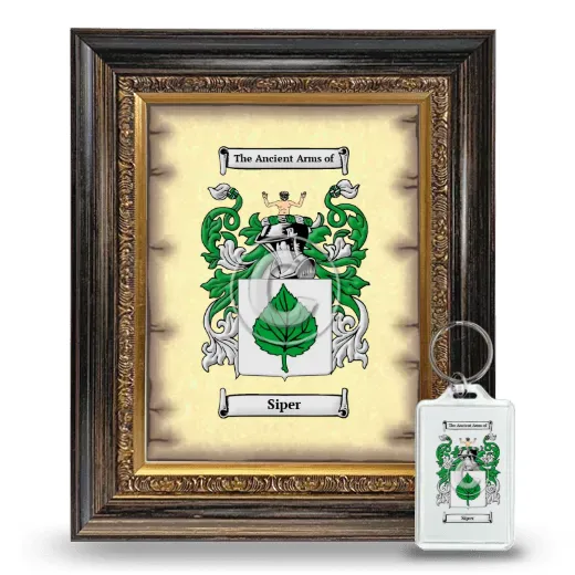 Siper Framed Coat of Arms and Keychain - Heirloom