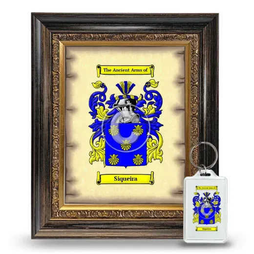 Siqueira Framed Coat of Arms and Keychain - Heirloom