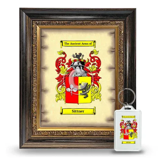 Sittner Framed Coat of Arms and Keychain - Heirloom