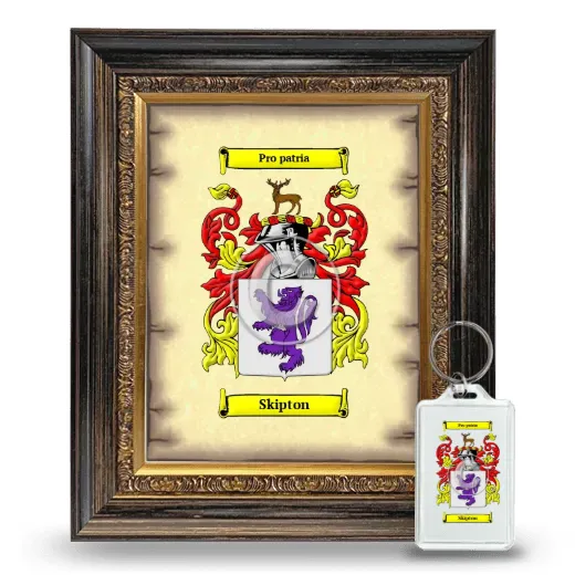 Skipton Framed Coat of Arms and Keychain - Heirloom