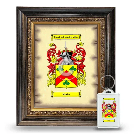 Slate Framed Coat of Arms and Keychain - Heirloom