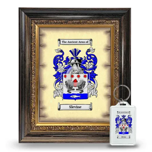Slevine Framed Coat of Arms and Keychain - Heirloom