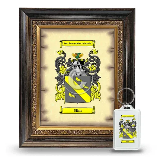 Slim Framed Coat of Arms and Keychain - Heirloom