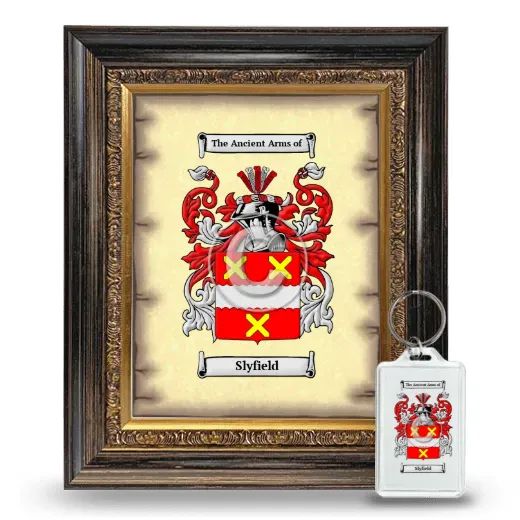 Slyfield Framed Coat of Arms and Keychain - Heirloom