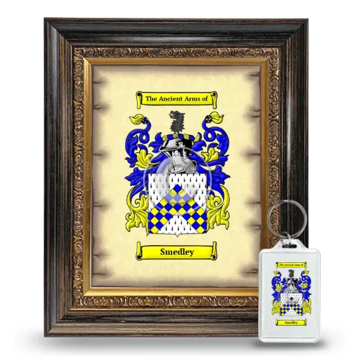 Smedley Framed Coat of Arms and Keychain - Heirloom