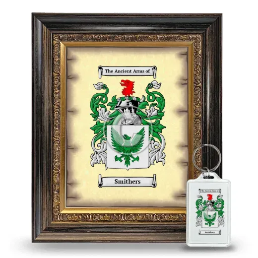 Smithers Framed Coat of Arms and Keychain - Heirloom
