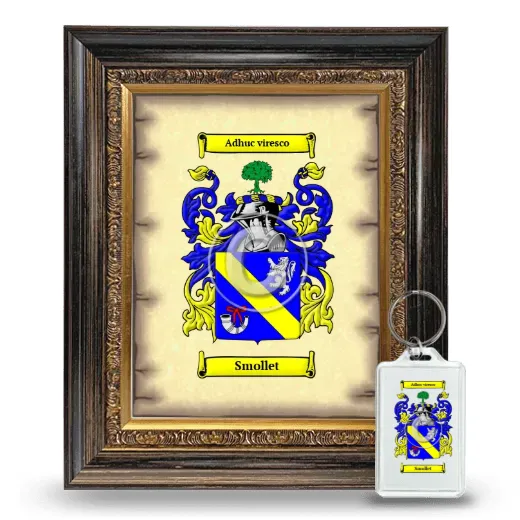Smollet Framed Coat of Arms and Keychain - Heirloom