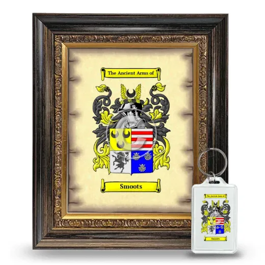 Smoots Framed Coat of Arms and Keychain - Heirloom