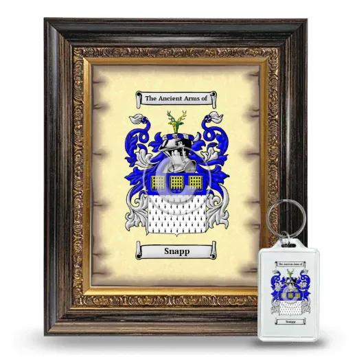 Snapp Framed Coat of Arms and Keychain - Heirloom