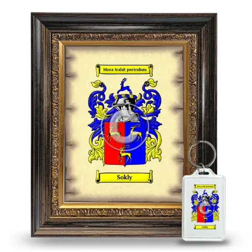 Sokly Framed Coat of Arms and Keychain - Heirloom