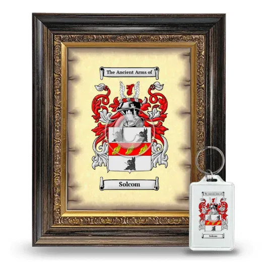 Solcom Framed Coat of Arms and Keychain - Heirloom