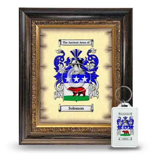 Solomon Framed Coat of Arms and Keychain - Heirloom
