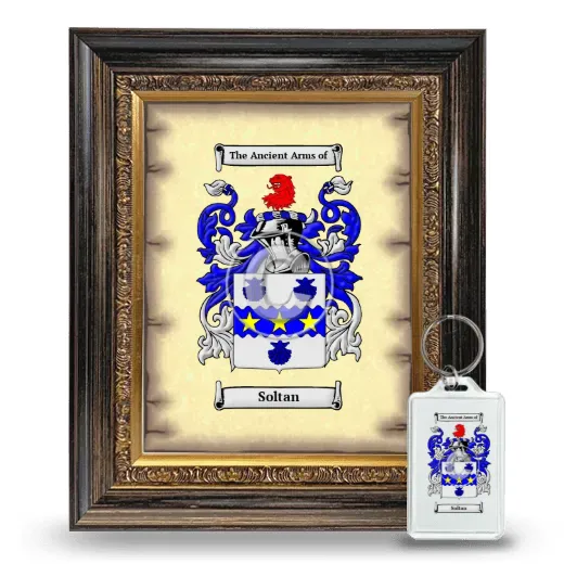 Soltan Framed Coat of Arms and Keychain - Heirloom