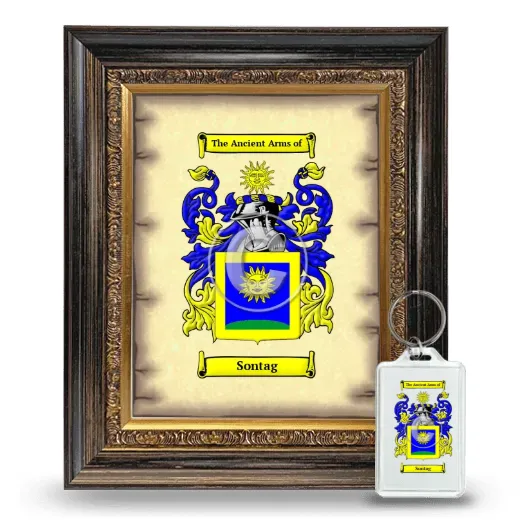 Sontag Framed Coat of Arms and Keychain - Heirloom