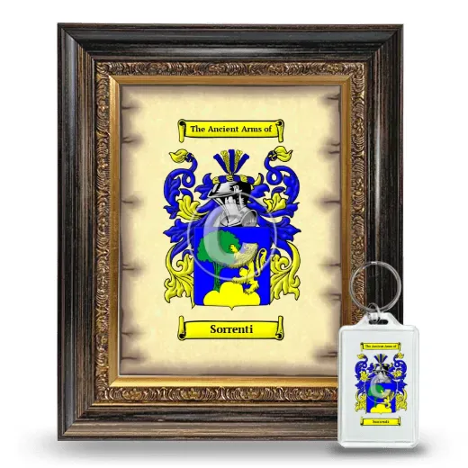 Sorrenti Framed Coat of Arms and Keychain - Heirloom