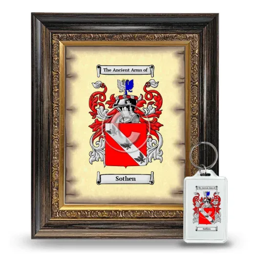 Sothen Framed Coat of Arms and Keychain - Heirloom