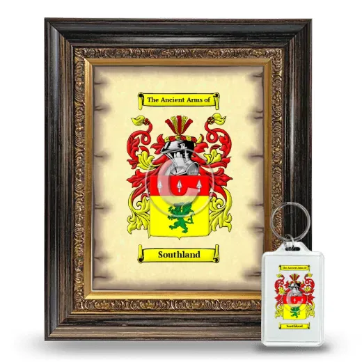 Southland Framed Coat of Arms and Keychain - Heirloom