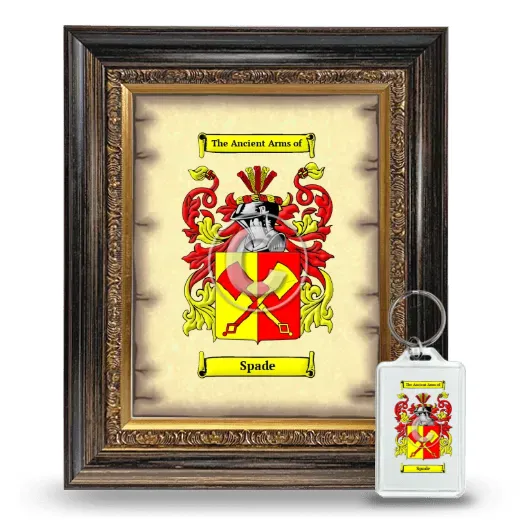 Spade Framed Coat of Arms and Keychain - Heirloom