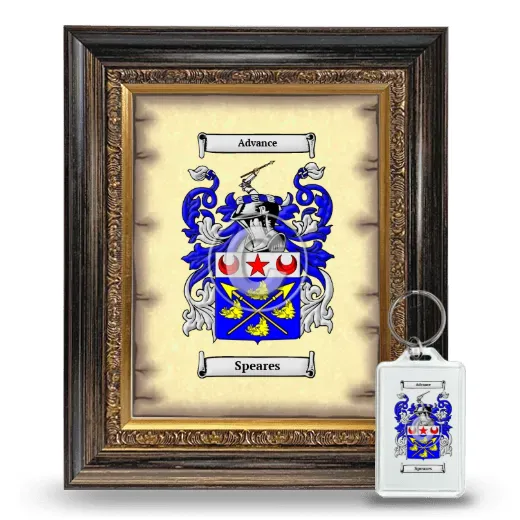 Speares Framed Coat of Arms and Keychain - Heirloom