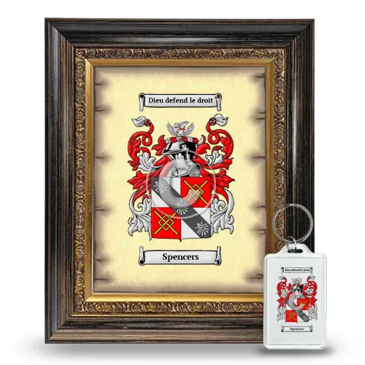 Spencers Framed Coat of Arms and Keychain - Heirloom