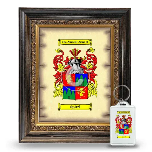Spitzl Framed Coat of Arms and Keychain - Heirloom