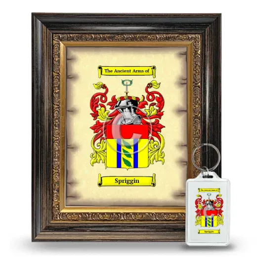 Spriggin Framed Coat of Arms and Keychain - Heirloom