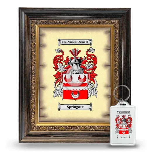 Springate Framed Coat of Arms and Keychain - Heirloom